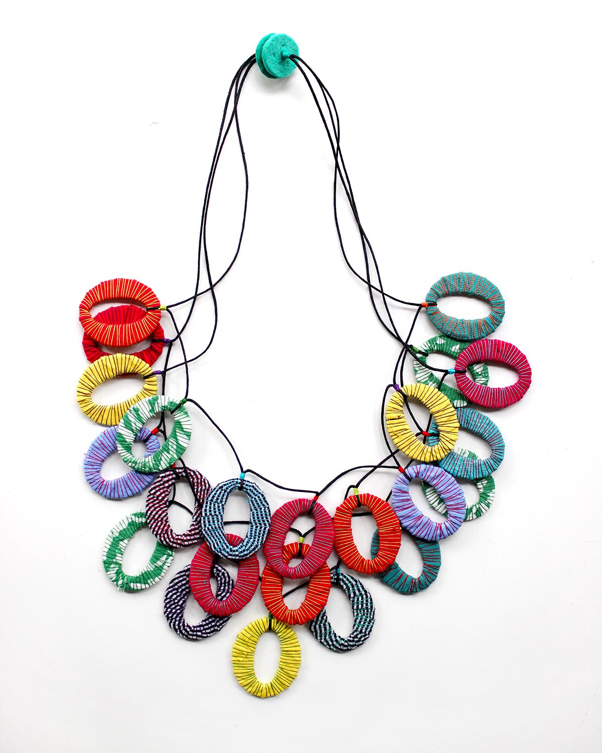 Oh, Oh, Oh! Recycled Textile Necklace