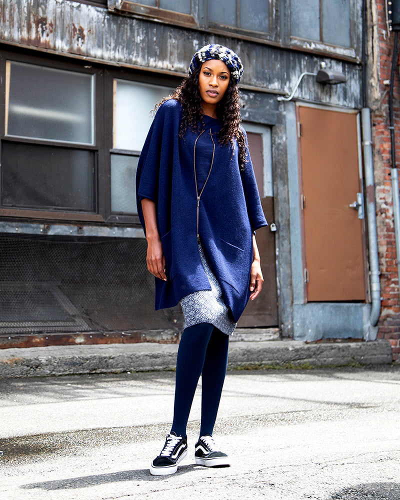 Beyond Threads Zip Up Alpaca Ruana Poncho
