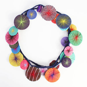 Platillos Recycled Textile Wrap Necklace