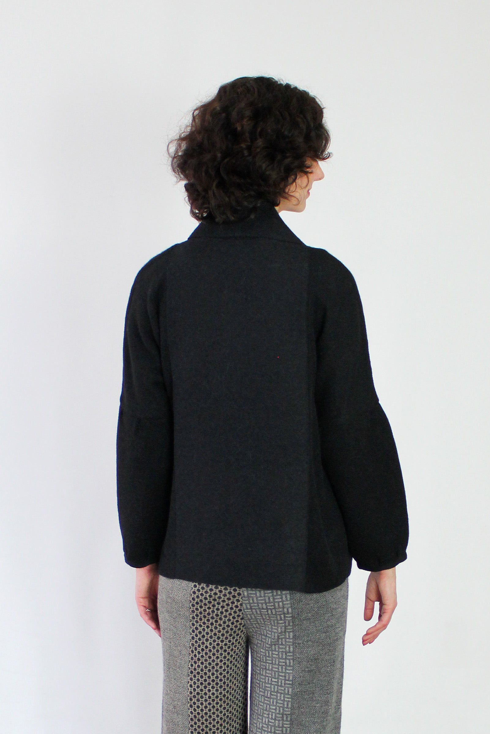 Alpaca Puff Sleeve Cardigan