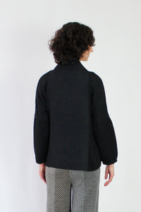 Alpaca Puff Sleeve Cardigan