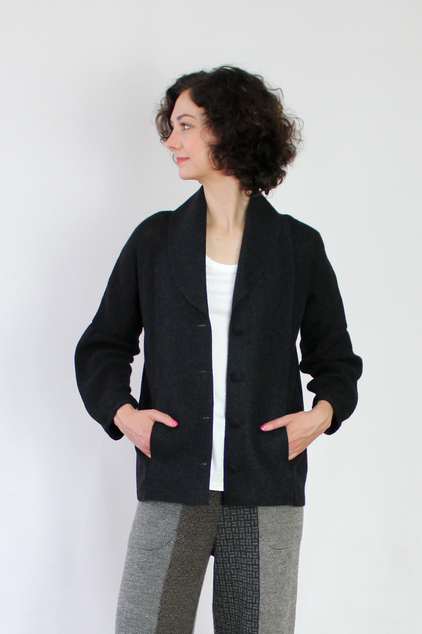 Alpaca Puff Sleeve Cardigan