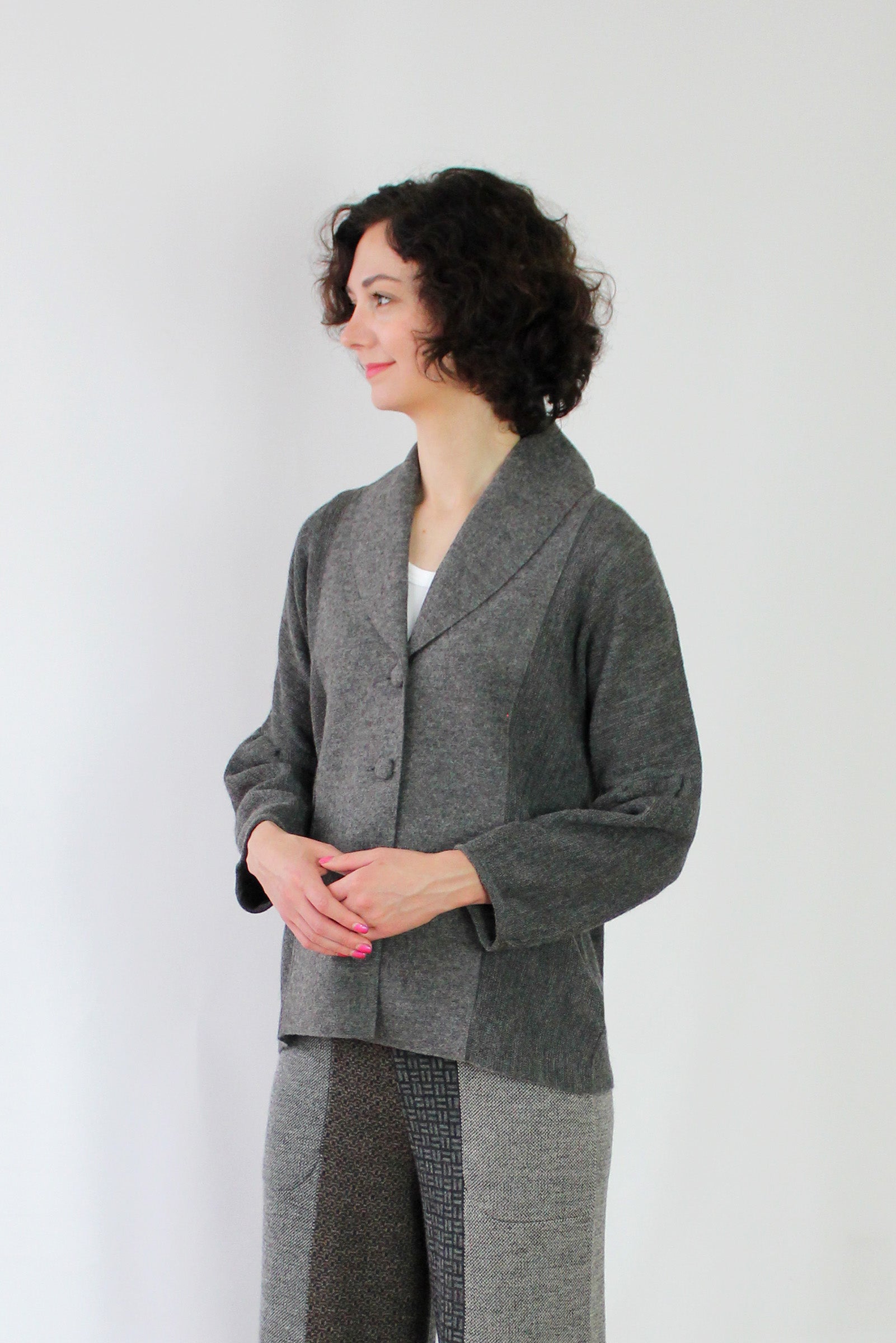 Alpaca Puff Sleeve Cardigan