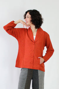 Alpaca Puff Sleeve Cardigan