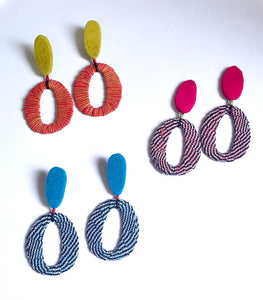 Oh, Oh, Oh! Recycled Textile Earrings