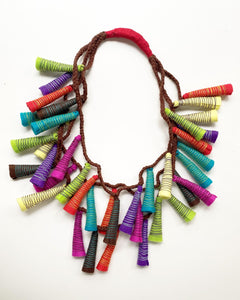 Bugles Recycled Textile Necklace