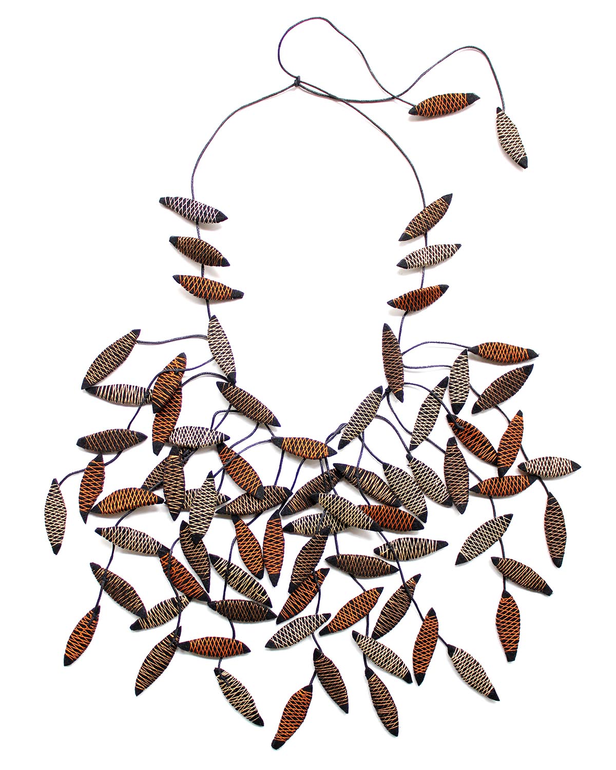 Ra Recycled Textile Necklace