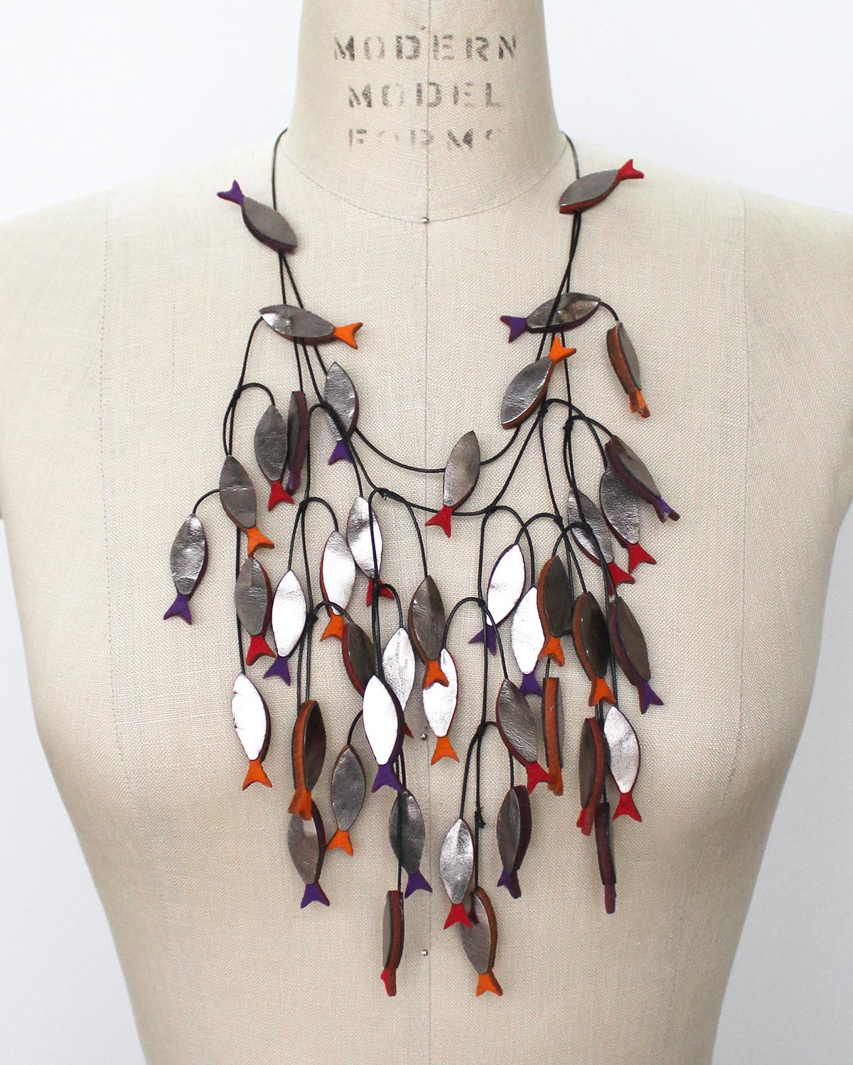 Minnows Recycled Textile Necklace