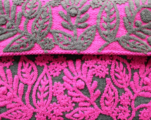 Crocus Embroidered Wool Handbag
