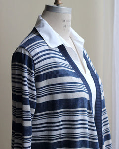 Nautical Stripe Pima Cotton Easy Knit Cardigan