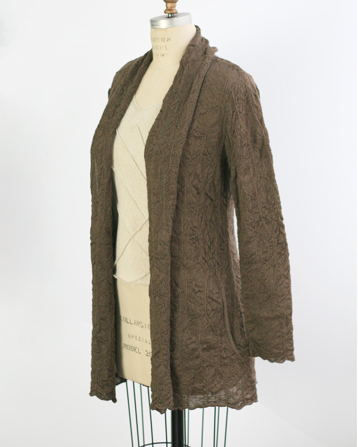 Rugoso Lightweight Baby Alpaca Textured Cardigan