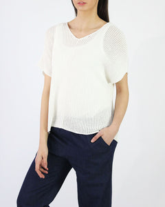Cannelli Cotton Bamboo Blend Knit Tee