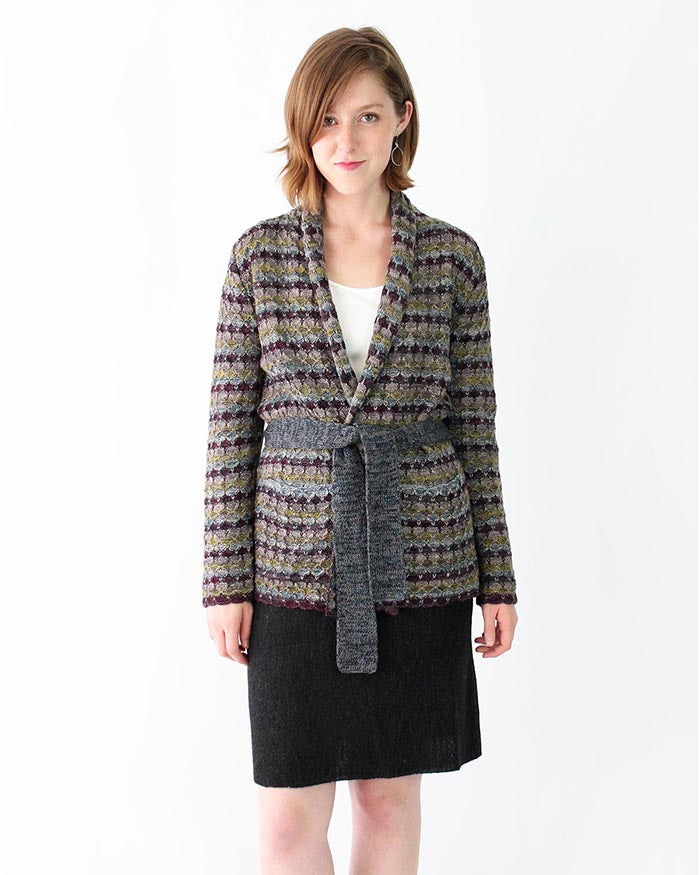 Baby Alpaca Vintage Inspired Knit Belted Cardigan