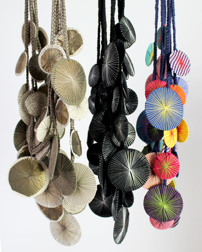 Platillos Recycled Textile Necklace