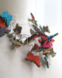 Mariposas Recycled Textile Necklace