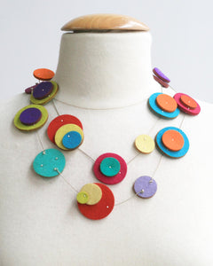 Dottie Recycled Textile Necklace