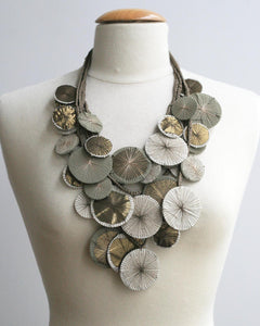 Platillos Recycled Textile Necklace
