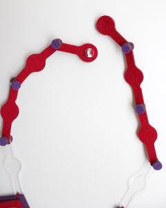 Trapezium Recycled Textile Necklace