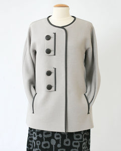 Tabatha Felted Alpaca Jacket with Leather Detail
