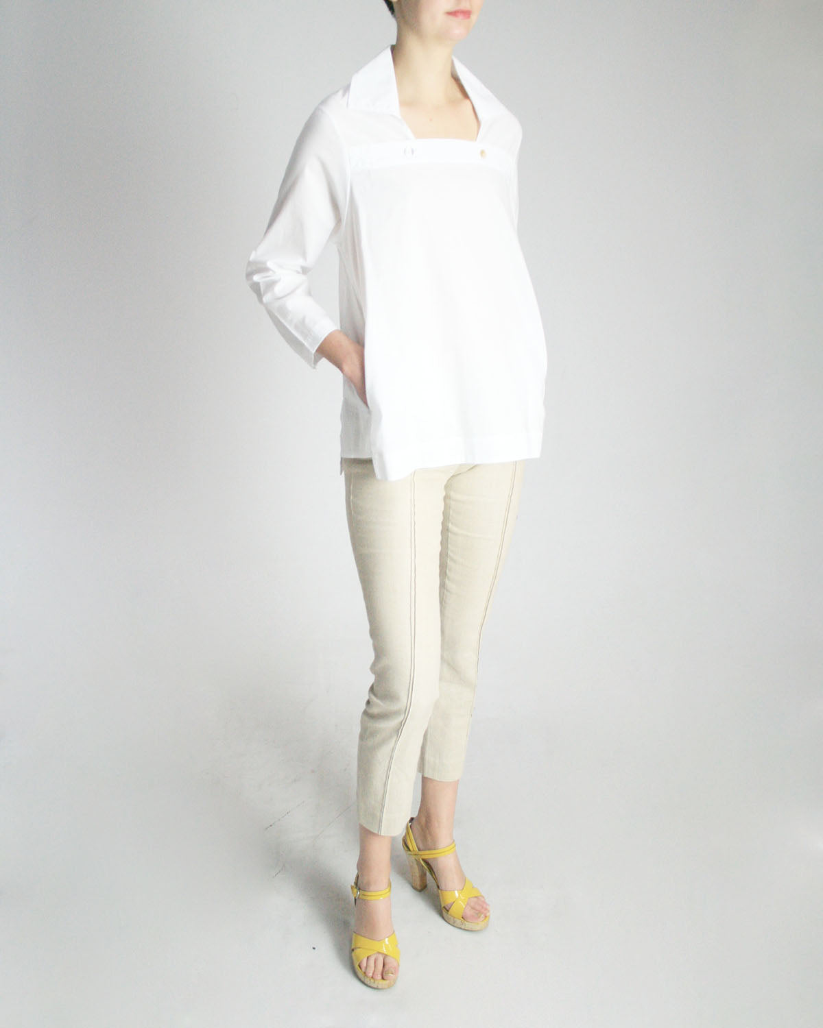 Marina Pima Cotton Pocket Blouse