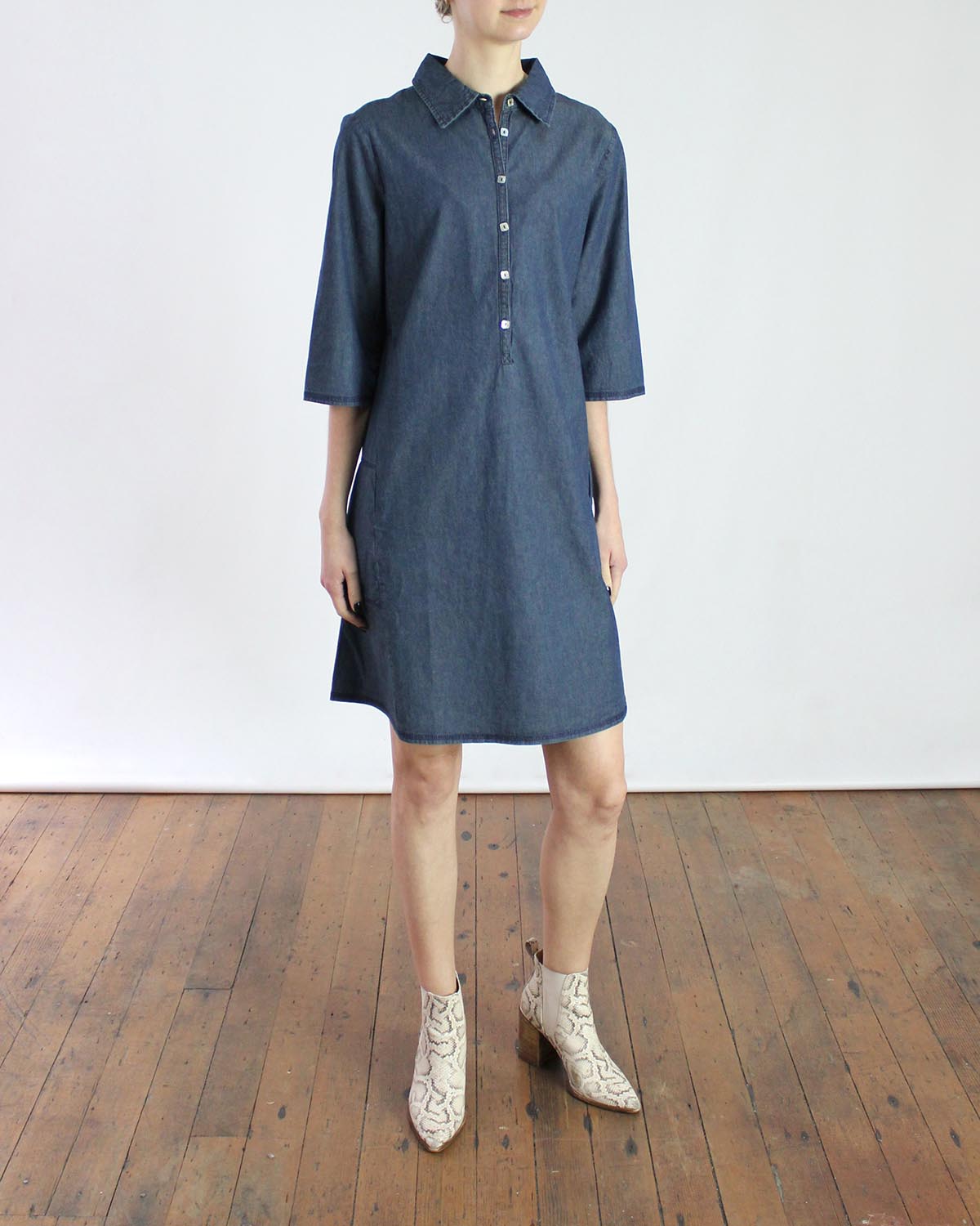 Pocket Lightweight Denim Dress