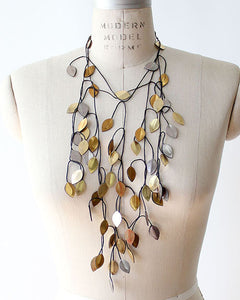 Vine Recycled Textile Necklace