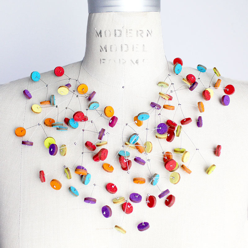 Confetti Recycled Textile Necklace