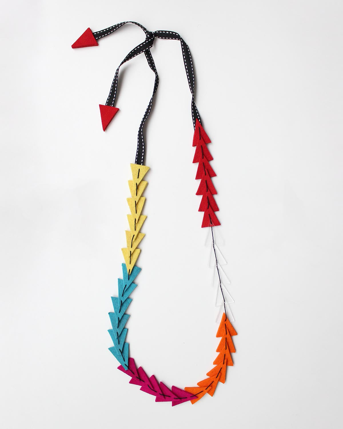 Arrows Recycled Textile Necklace