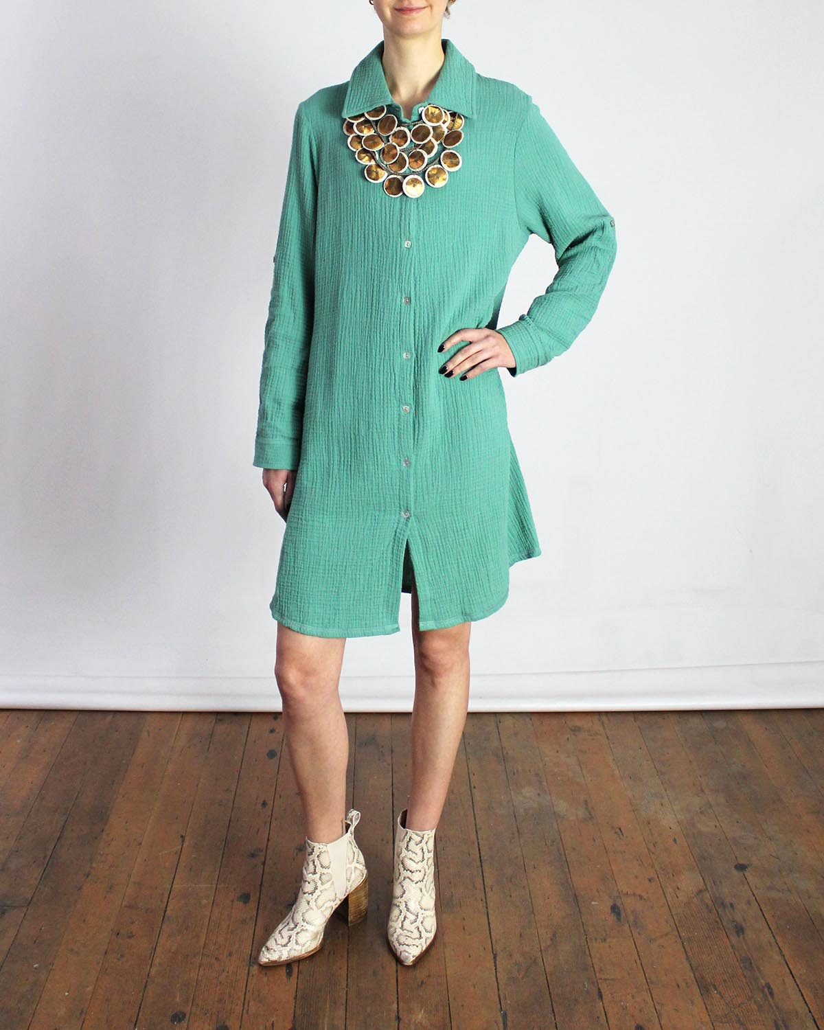 Muslin Button Up Dress